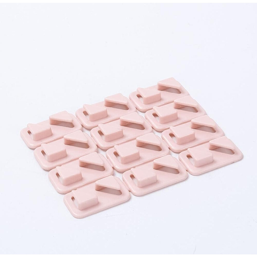 Creative Cable Clips Cord Organiser Holder, Usb Cable Winder, Cable Management Clamp, Desktop Tidy 12Pcs, For Mouse Roze 9067246009298