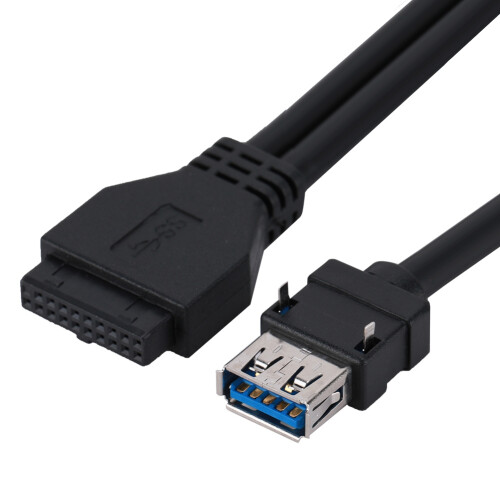 USB 3.0 20PIN Front Panel Cable 0.6m Black for Desktop Motherboard 2