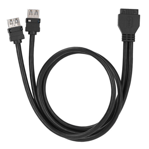 USB 3.0 20PIN Front Panel Cable 0.6m Black for Desktop Motherboard 1