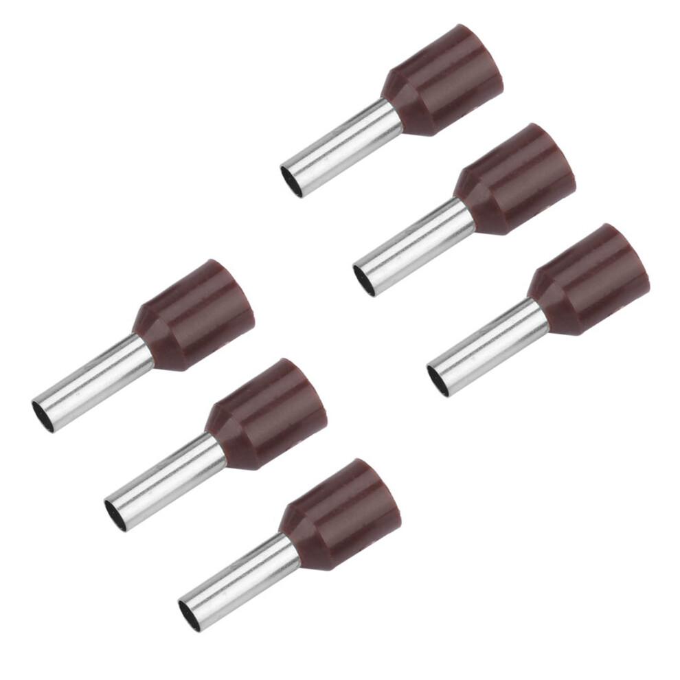 E2508 500Pcs Insulated Terminal Tubes Brown 0.5 To 1.5Mm2 Cold Pressed 9341363472327
