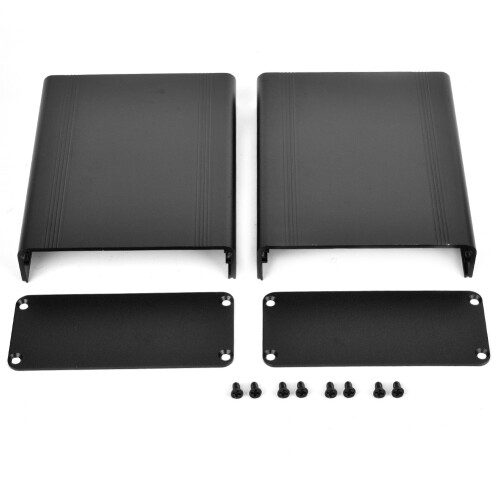 Aluminium Alloy Electronic Project Box Sandblast Black Oxidized Enclosure DIY 1