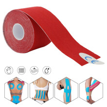 5cm x 5m Baumwoll-Muskelband Rot