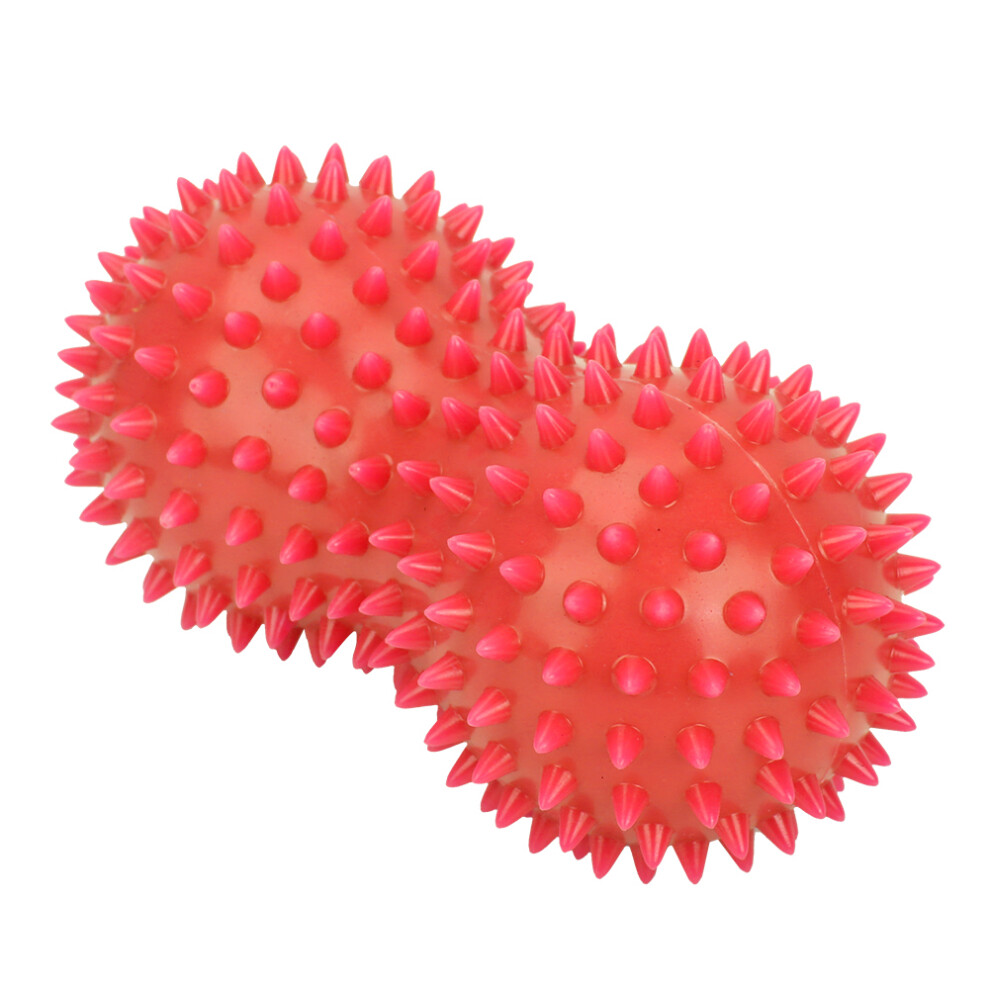 Red Pvc Muscle Massaging Ball Back Foot Spiky Fitness Relief Tool (Red)