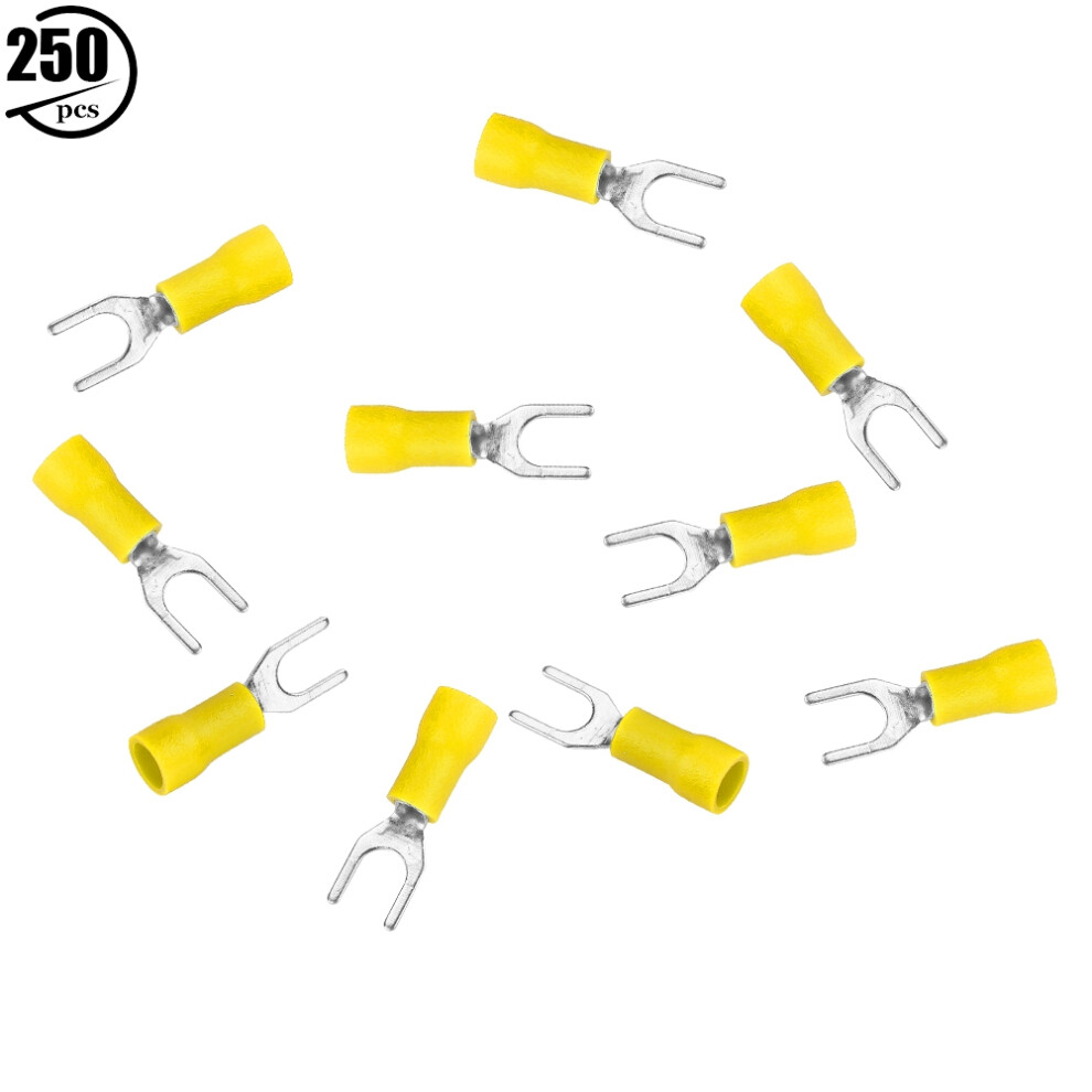 Electrical Wire Terminals Set - 250Pcs Insulated Fork Connectors 7601363474601
