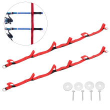 Nylon-Wandhalterung für Angelruten Rot/Schwarz, 105 mm
