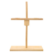 Labormesskolbenhalter Aus Holz Für Trichter 26,50x24,90x7,70cm Beige