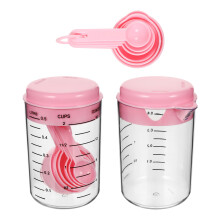 2 Sets Kunststoff Messbecher Und Messlöffel Für Backen Und