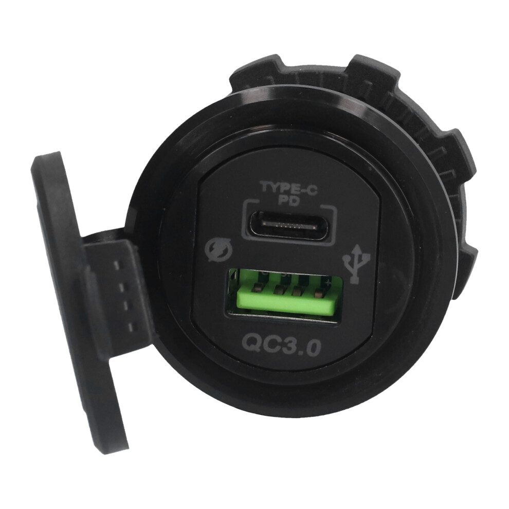 Modified Car Charger Pd+Qc3.0, 4.2A, Type C, Aluminum Black 6921363474885