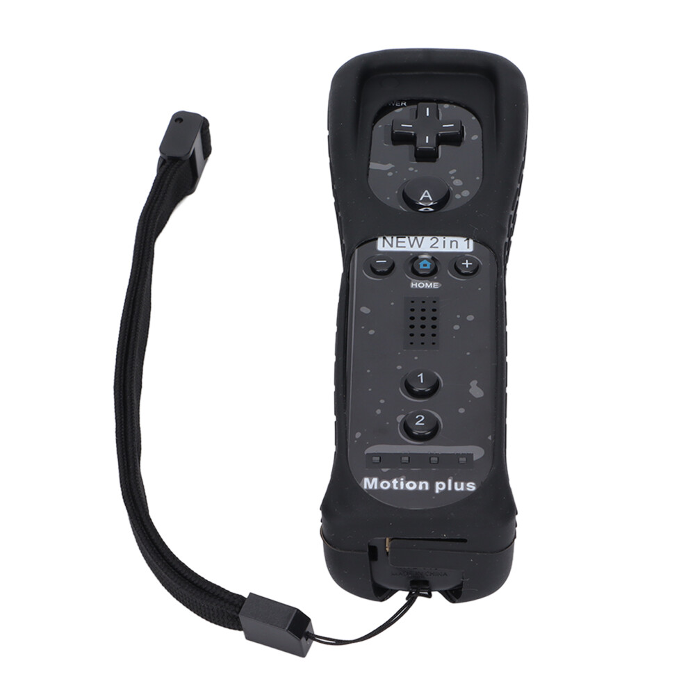 Wireless Game Controller Vibration Sound Motion Plus For Wii U Black 8241363474912