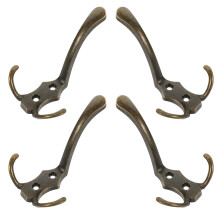4Stk. Wandhaken Mit Metall Kleider- Und Handtuchhaken