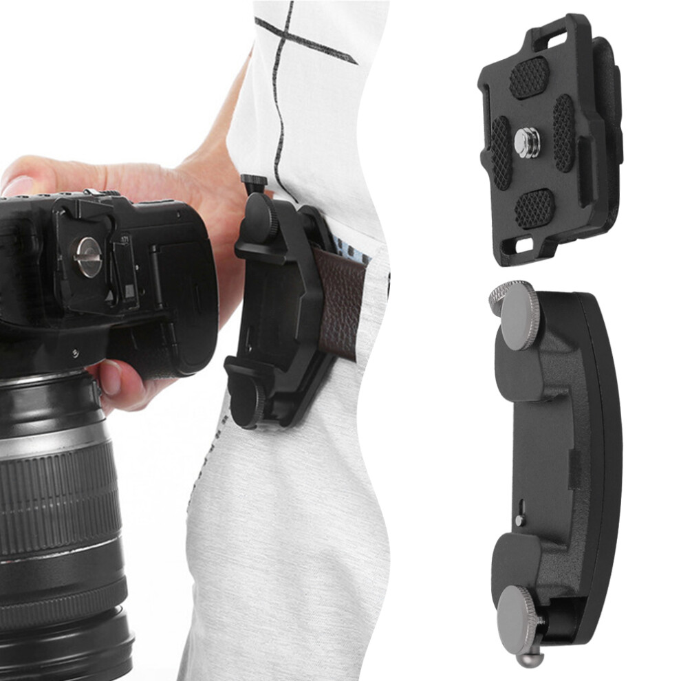 Aluminum Alloy Camera Clip Quick Detach Belt Waist Buckle In Silver/Gray 8011363475512