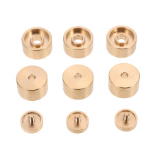 1Set Brass Trumpet Button Buckle Musical Instrument Press Covers Gold