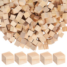 300 Holzwürfel Unbearbeitete Holzbausteine Für Basteln