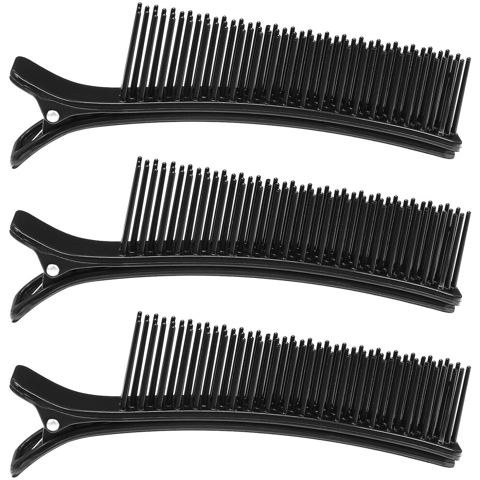 Ohphcall Unisex 3Pcs Hairdressing Positioning Clamp Salon Hair Partition Styling Clip