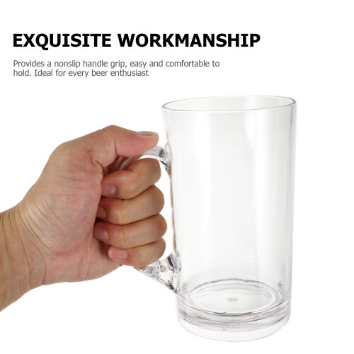 Transparent Beer Glasses Sturdy Drink Mugs for Parties 2