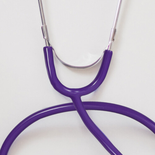 2Pcs Flexible Purple PVC Stethoscope Replacement Hose Y-Shaped Design 2
