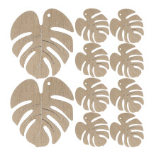 Wood Blanks Monstera Blatt Ausschnitte Multi 50 Für Bastelbedarf