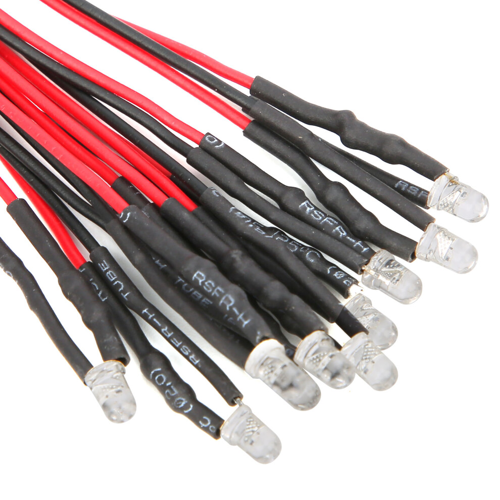 50Pcs Led Diodes Pre Wired Round Head Purple Flashing Light 12V For Projects 9341363477315
