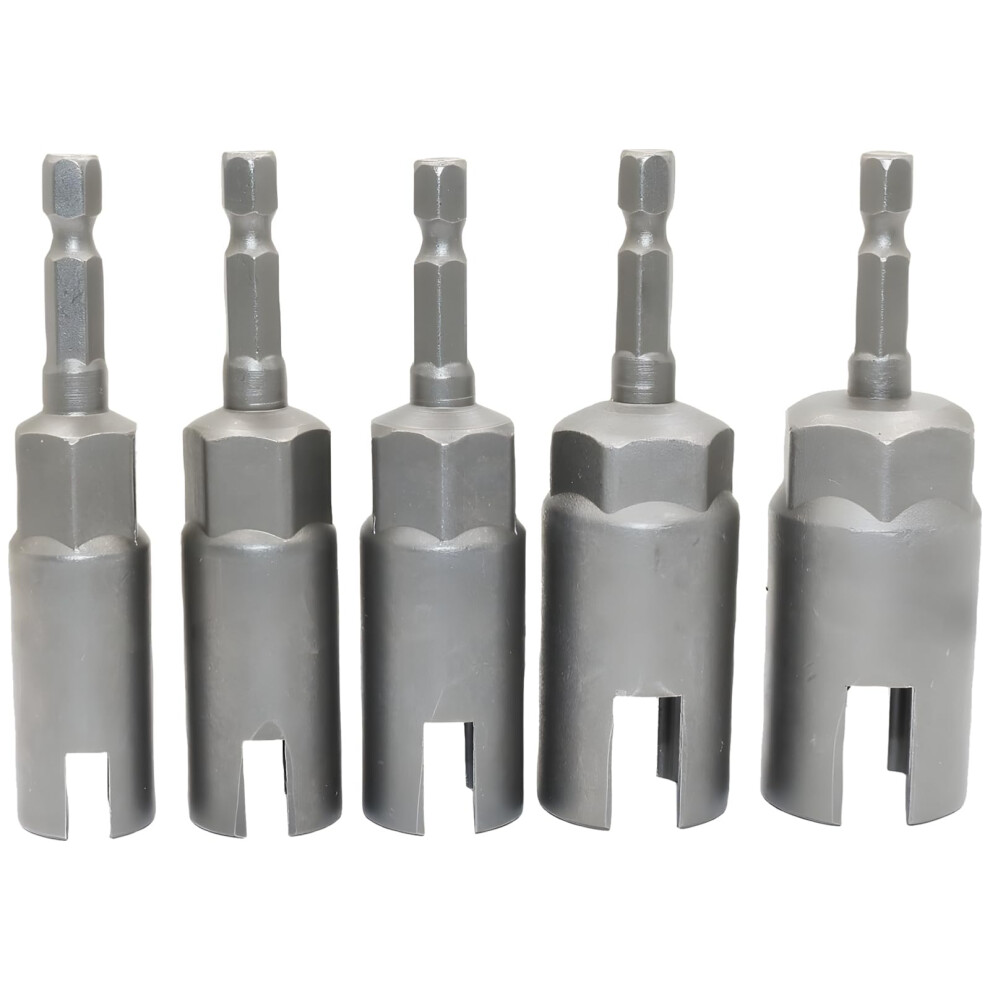 Deep Impact Sockets Chrome Vanadium Alloy Power Wing Nut Driver Set, 5 Pcs 1/4 In Hex Shank, 1119 Mm Hurricane Shutters 9067246010126