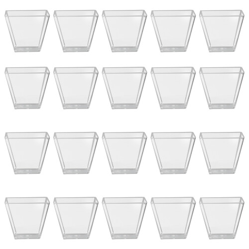 Qumonin Clear Plastic Mini Parfait Cups, 2oz, 100pcs