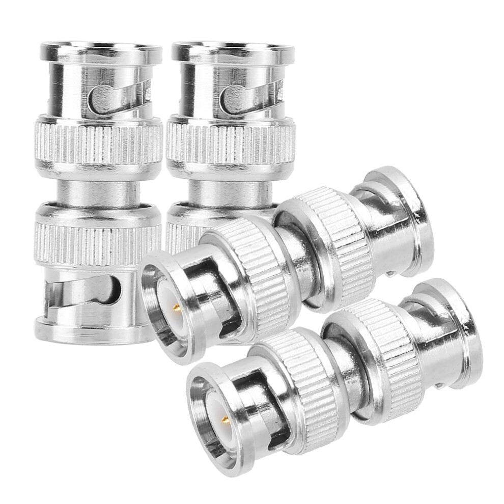 Bnc Male To Male Coaxial Connector 4 Pack Rf Adapter High Precision Low Loss 9381363481615