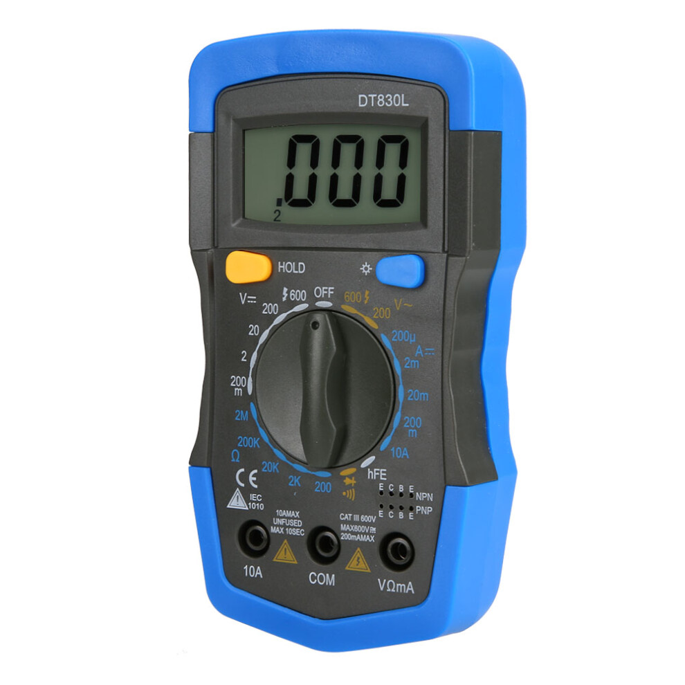 Mini Handheld Multimeter Dt830l Compact Lcd Digital Volt/Current Meter 7891363481635