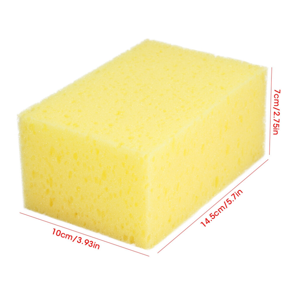 Square Handheld Car Sponge Cleaner Tool, 7x10x14.5cm, Yellow-image-OPC-PN6JG8Q-NEW
