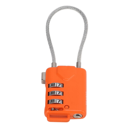 Orange TSA Approved Luggage Lock, Resettable 3-Digit Combo