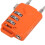 Orange TSA Approved Luggage Lock, Resettable 3-Digit Combo 7