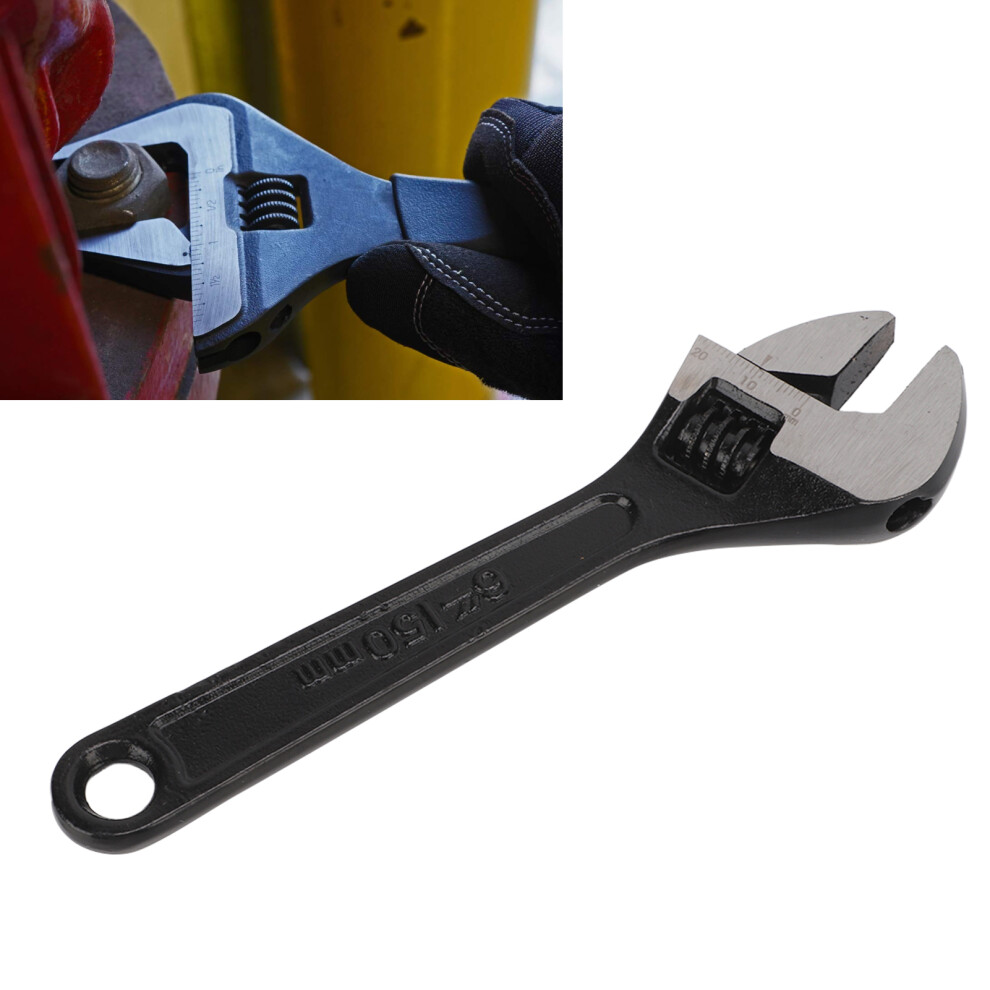 Adjustable Jaw Wrench 45 Steel 6In/150Mm With Larger Knurl & Hanging Hole 8471363482680
