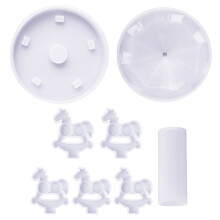 1Set Silikon Karussellform Für DIY Basteln Weiß Und Haftfrei