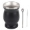 230ml Doppelwandiger schwarzer Edelstahl-Teebecher, 11x8cm 2