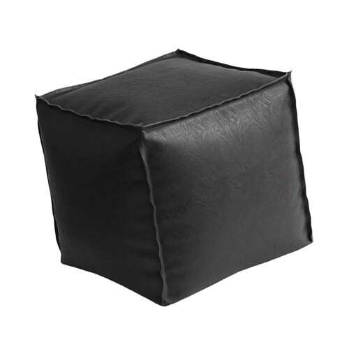Multifunctional PU Leather Storage Ottoman With Removable-Black