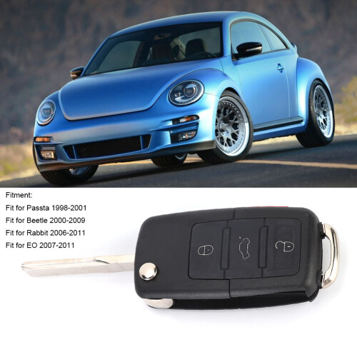 4-Button Car Key Shell Cover for Passta 1998-2001, Beetle 2000-2009 2