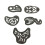 1 Box 25Pcs Creative Hair Pattern Kit 6