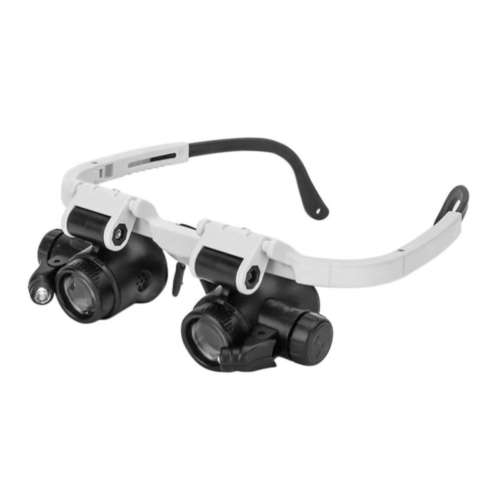 Light Headmounted Magnifying With Lens For Jewelry And Watch Abs Frame, Weight Design, Reading And Manual Work