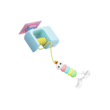 Hangend kattenteaserspeelgoed Automatisch elastisch touw-Blauw