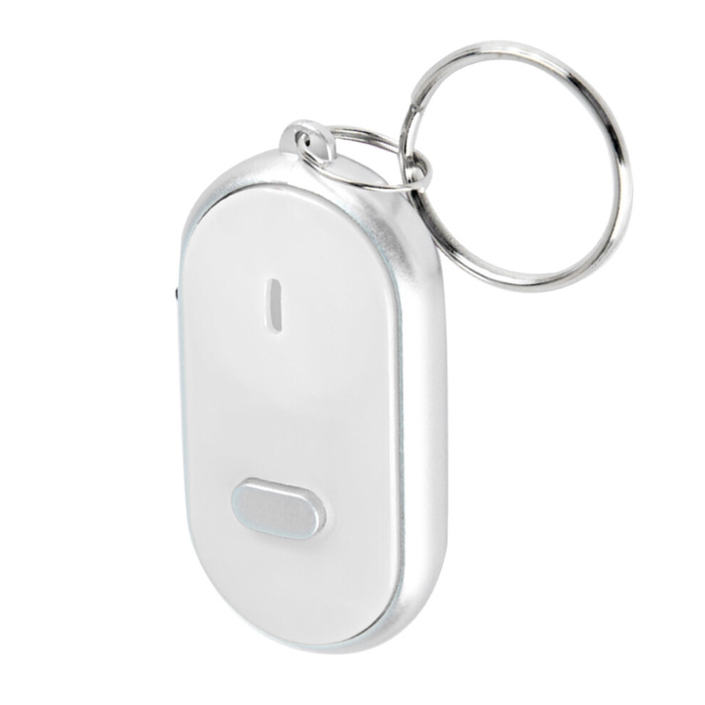 Whistle Key Finder & Locator - Keychain Anti Lost Device With Led (White) 7901363484243
