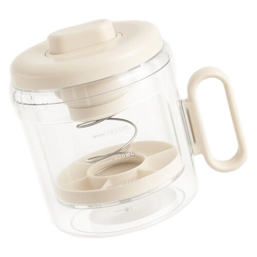 Adjustable Pressure Spring Yogurt Strainer With Fine Net-White