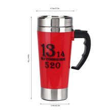 500ml Automatisch selbstrührender Milchbecher rot 8.3x6.4x19cm