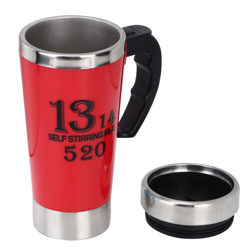 500ml Automatisch selbstrührender Milchbecher rot 8.3x6.4x19cm 1