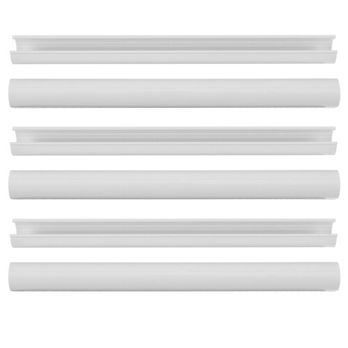 6Pcs Durable PVC Radiator Pipe Covers White Decorative Water Guards 1