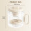 Adjustable Pressure Spring Yogurt Strainer With Fine Net-White 3