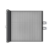 Retractable Dog Gate For Small Pet Stair Barrier Flexible-Black