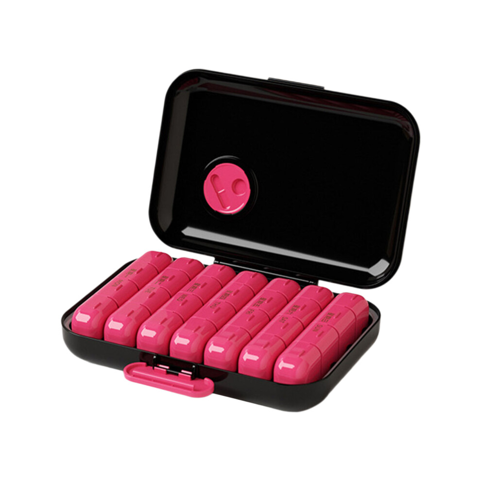 Durable ABS 7 Day Pills Case Portable Medicine-D 28 grids
