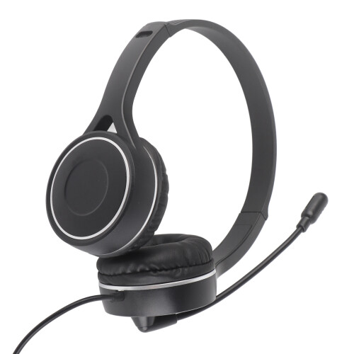 Kinder 4D-Stereo USB-Headset, 40 mm, 1,8 m, Schwarz