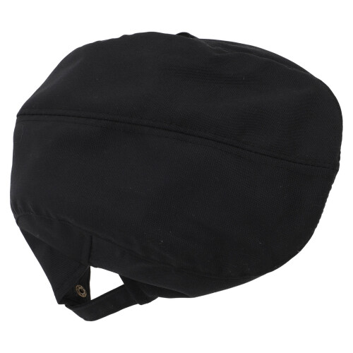 Black Canvas Chef Beret Hat Durable Kitchen Cooking Hat for Women 2