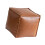Sturdy PU Leather Storage Pouf Organizers Seat for-Deep coffee 1