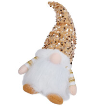 Wasbare kerstpluche Rudolph-figuur Speels-Goud