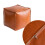 Sturdy PU Leather Storage Pouf Organizers Seat for-Deep coffee 6